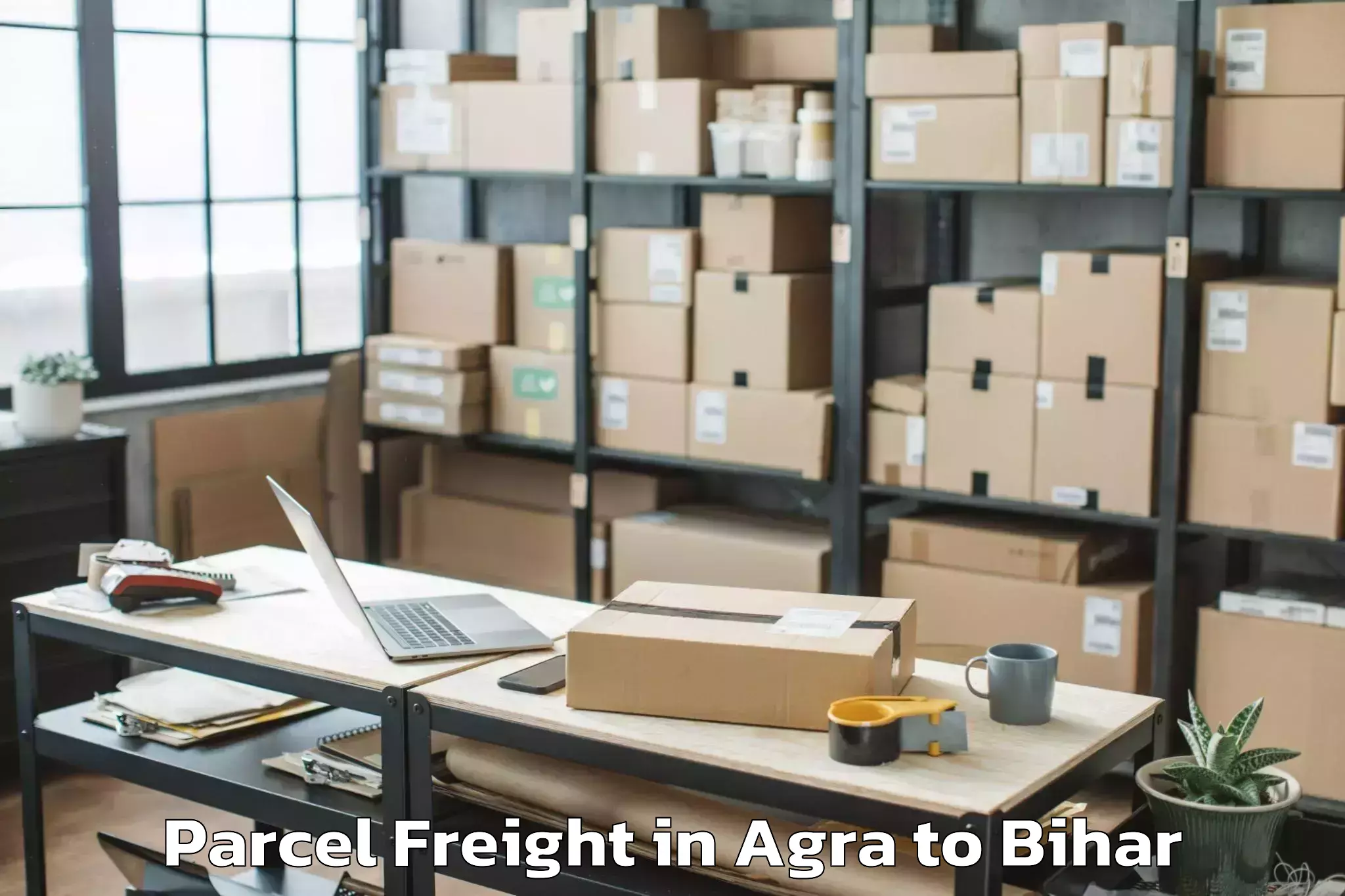 Easy Agra to Lauriya Nandangarh Parcel Freight Booking